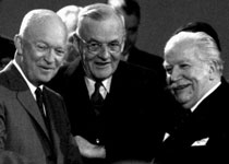 Ike, Dulles, Bech NATO Summit